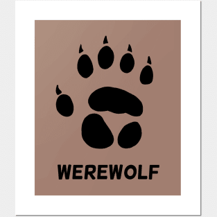 werewolf pawprint Posters and Art